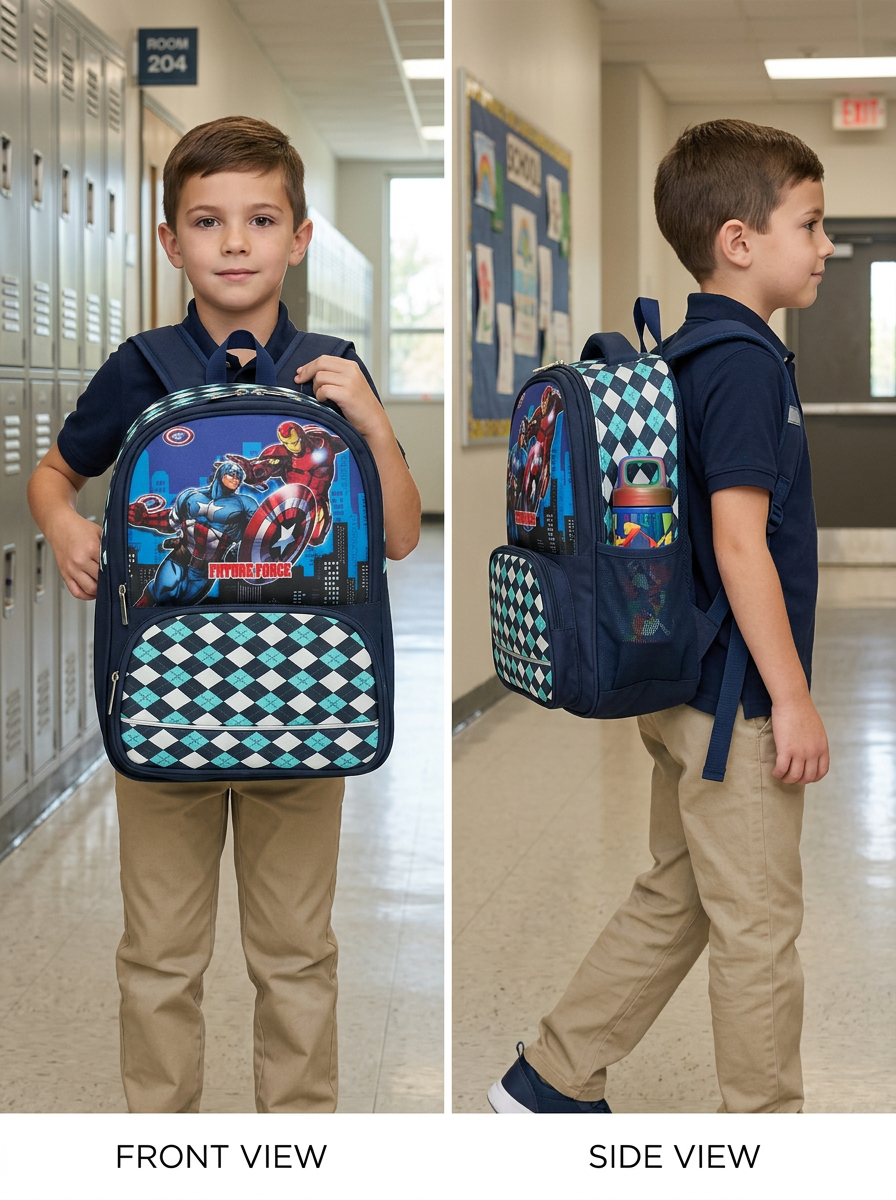 Captain America School Bag Dark Blue