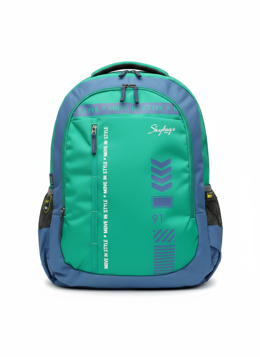 Skybags School Bag Green Blue view 2