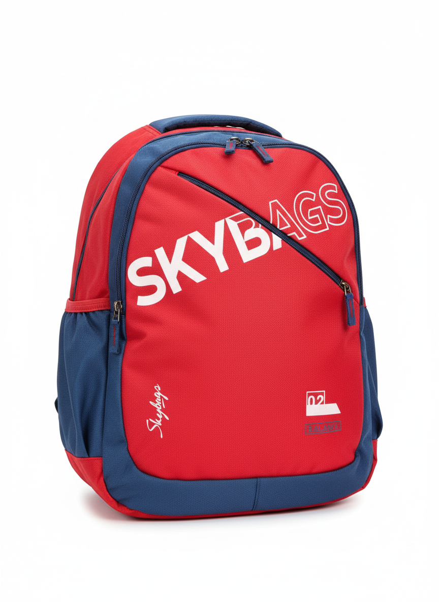 Skybags School Bag Red Blue view 2