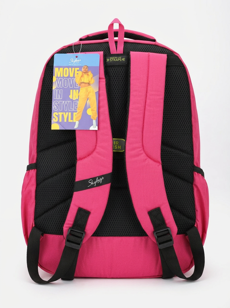 Skybags School Bag Pink Black view 3