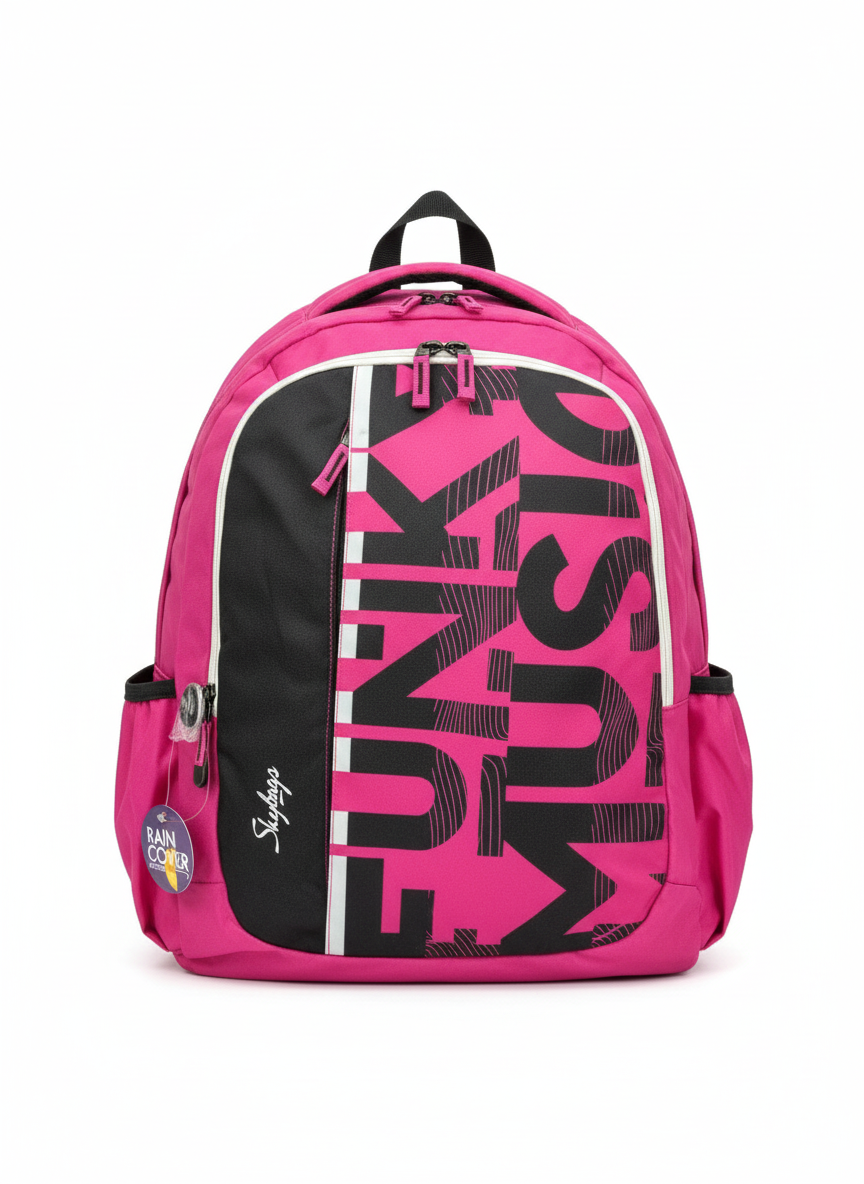 Skybags School Bag Pink Black view 2