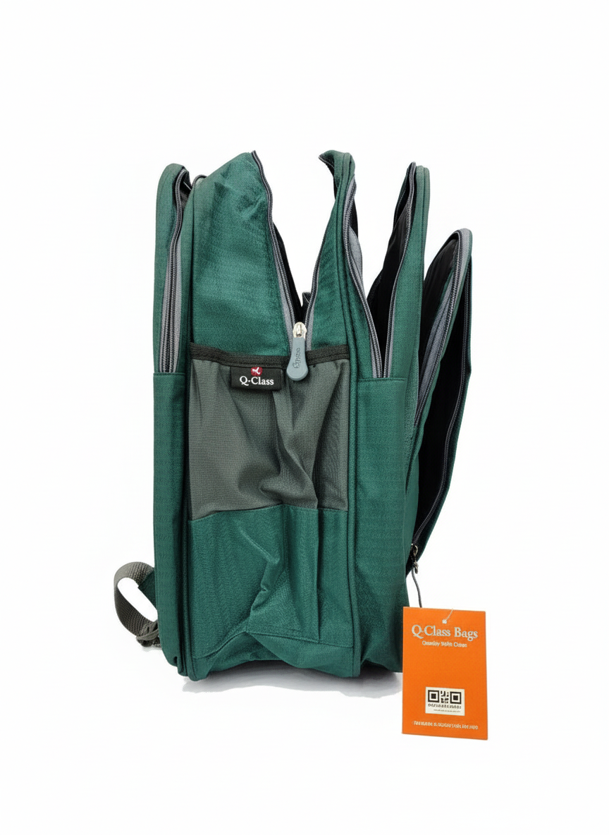 Q-Class School Bag Green view 2