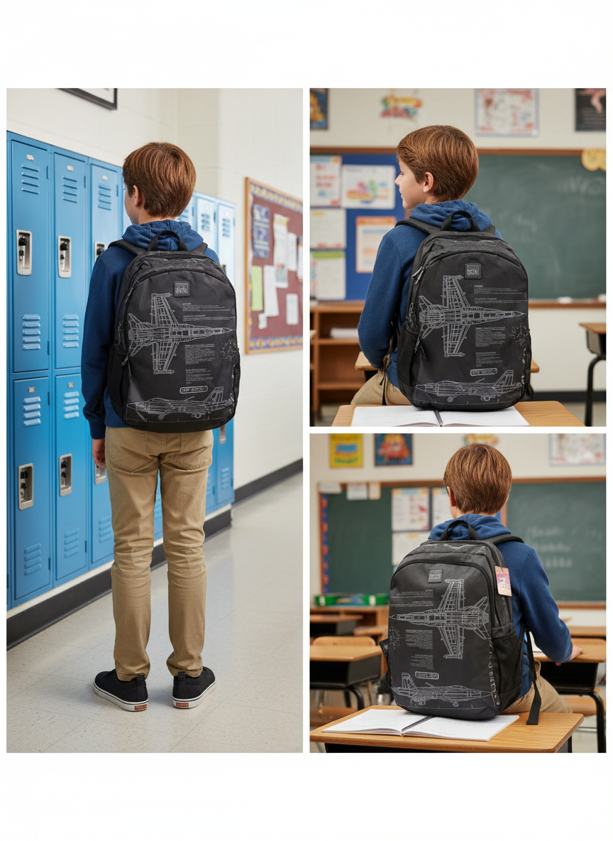 Wildcraft School Bag Thryll 40 Black