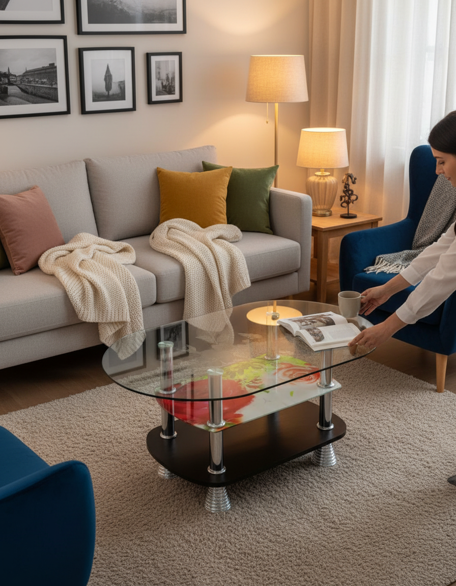 Artistic Glass Coffee Table