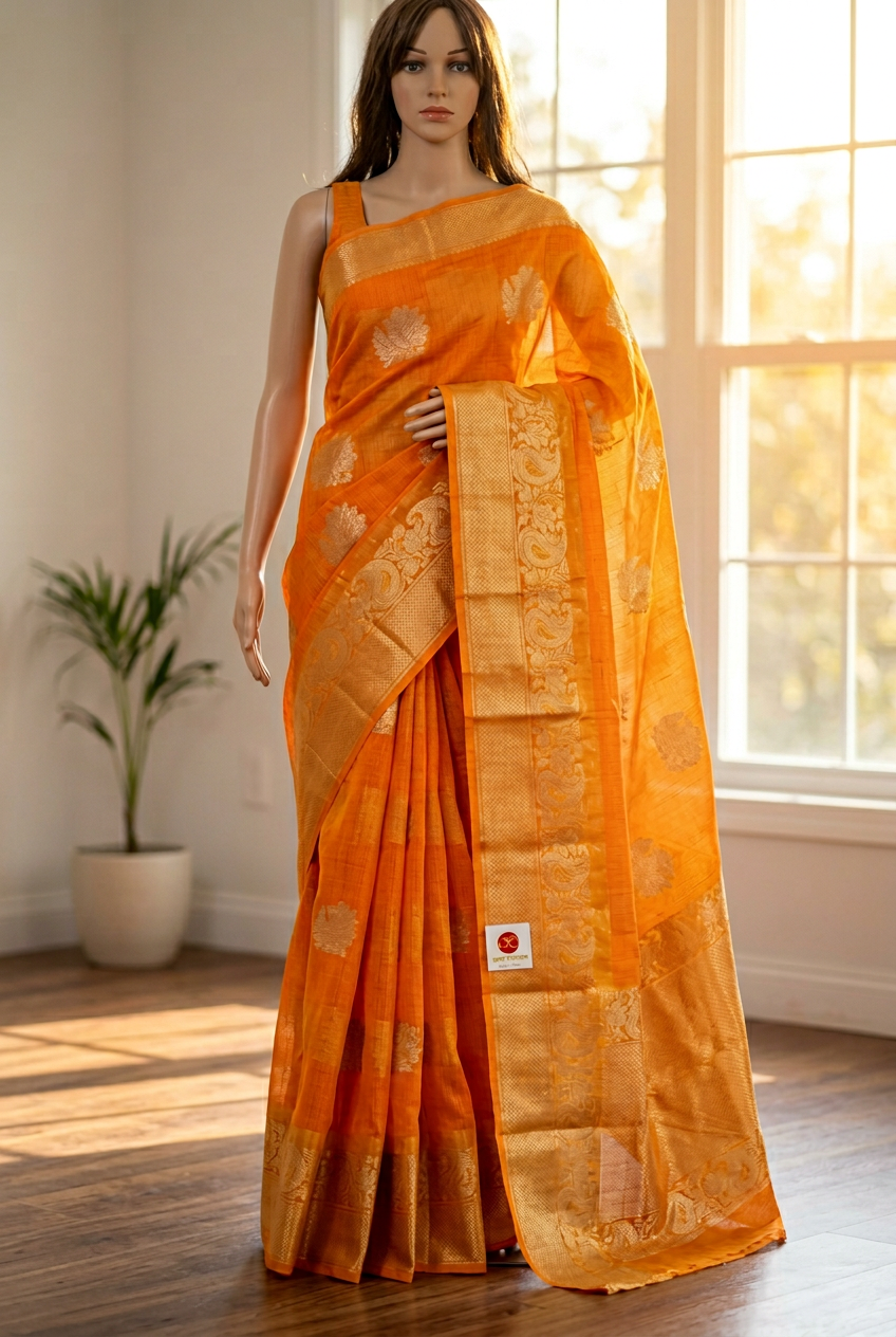 Kota Doria With Zari Work