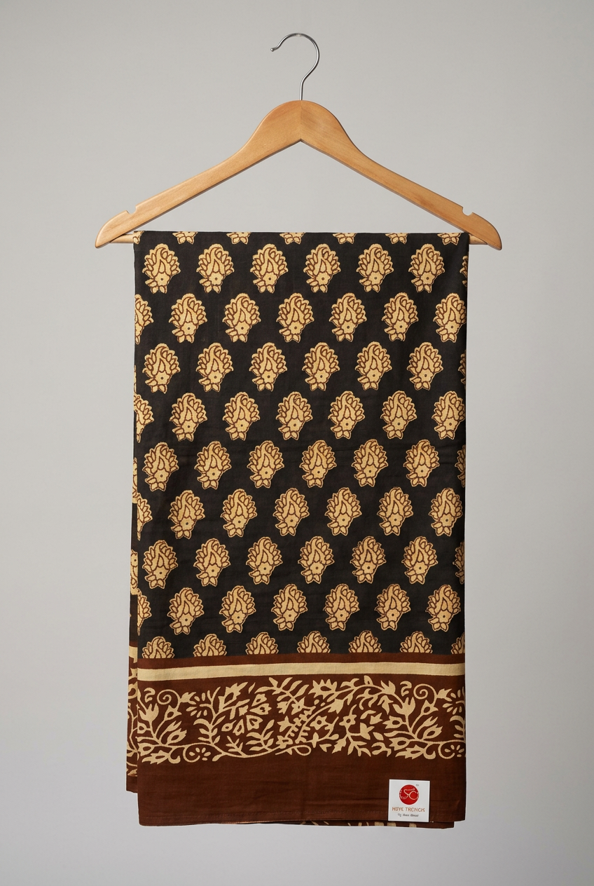 Pure Cotton Screen Printed Saree view 2