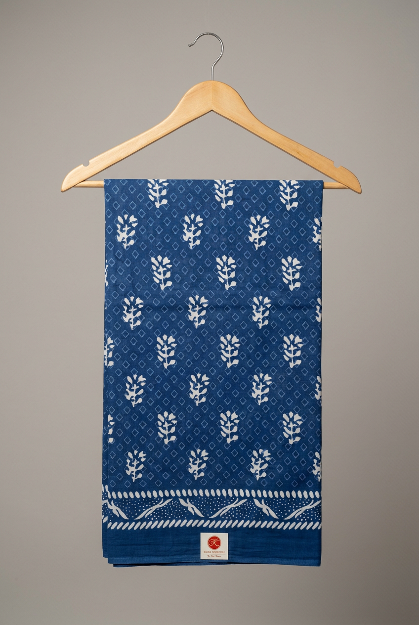 Pure Cotton Saree With Screen Printing view 2
