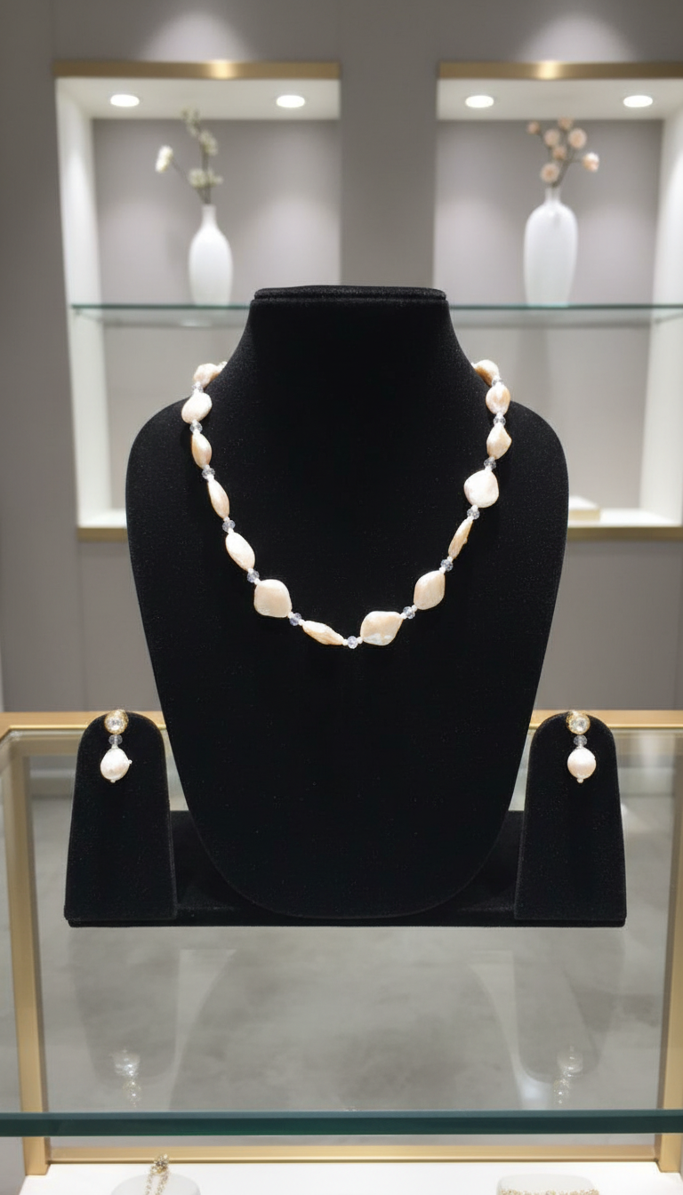 Shell Pearl Necklace view 3