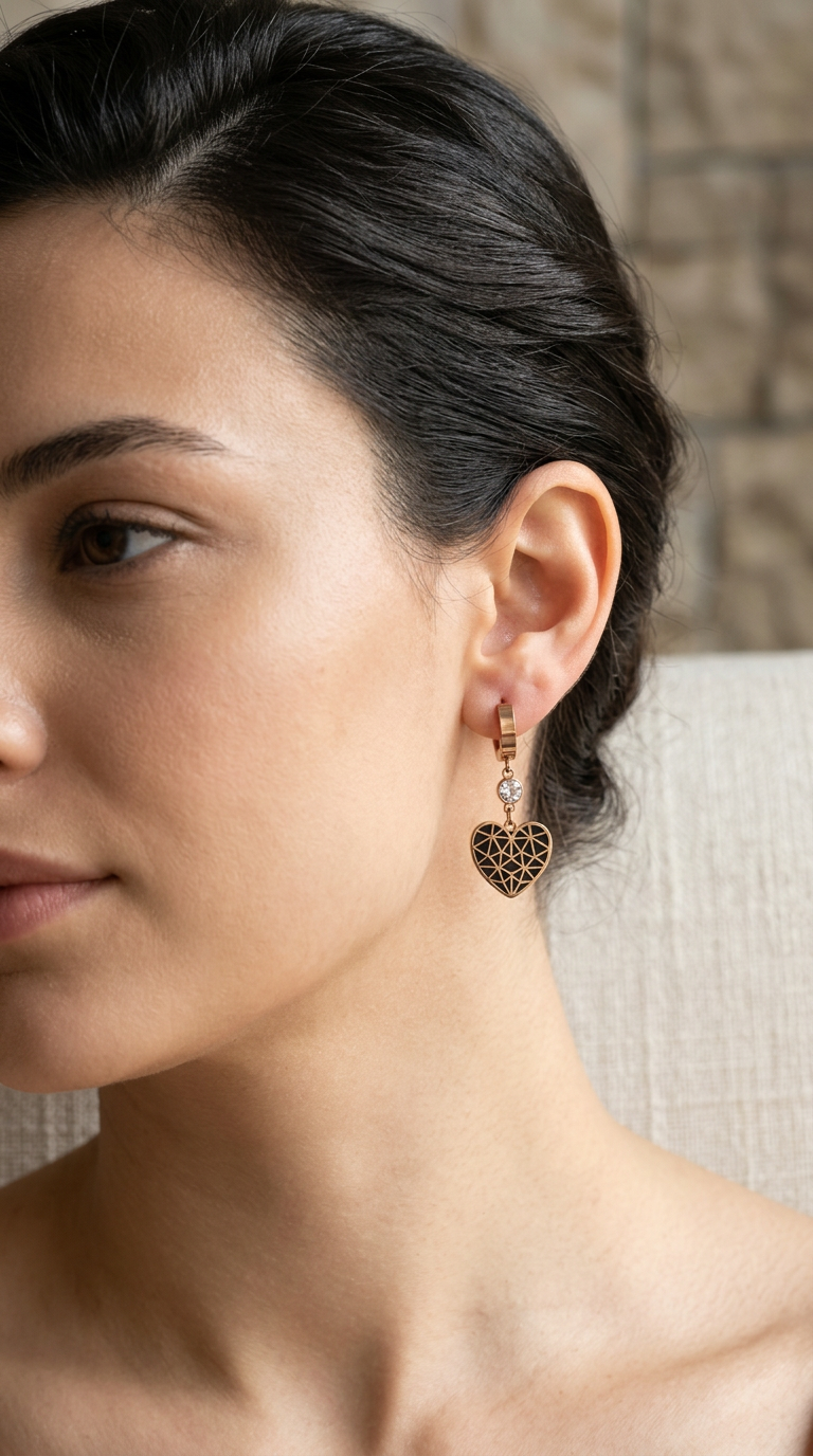 Heart Shaped Earrings view 2