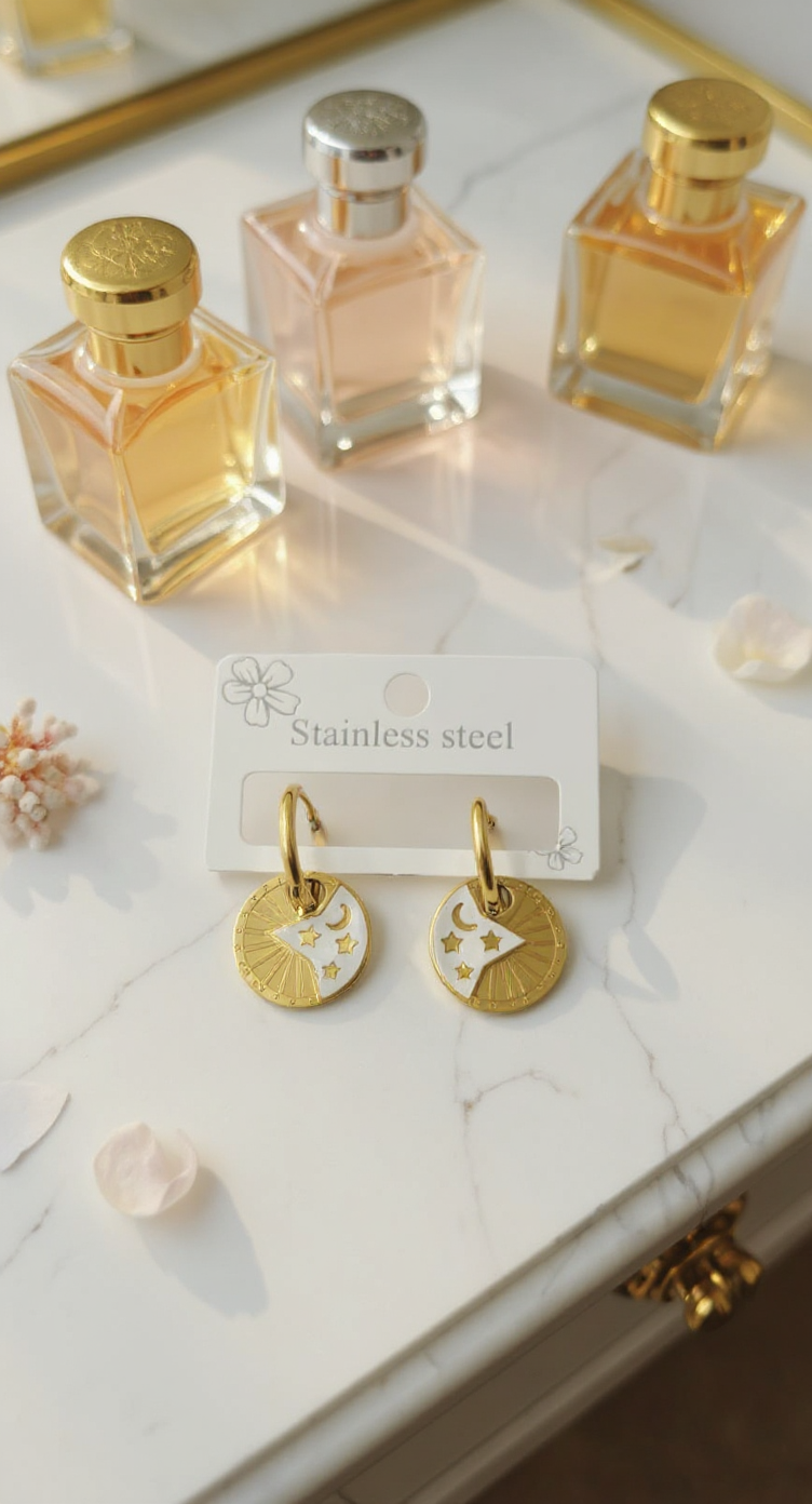 Moon and Stars Earrings view 3