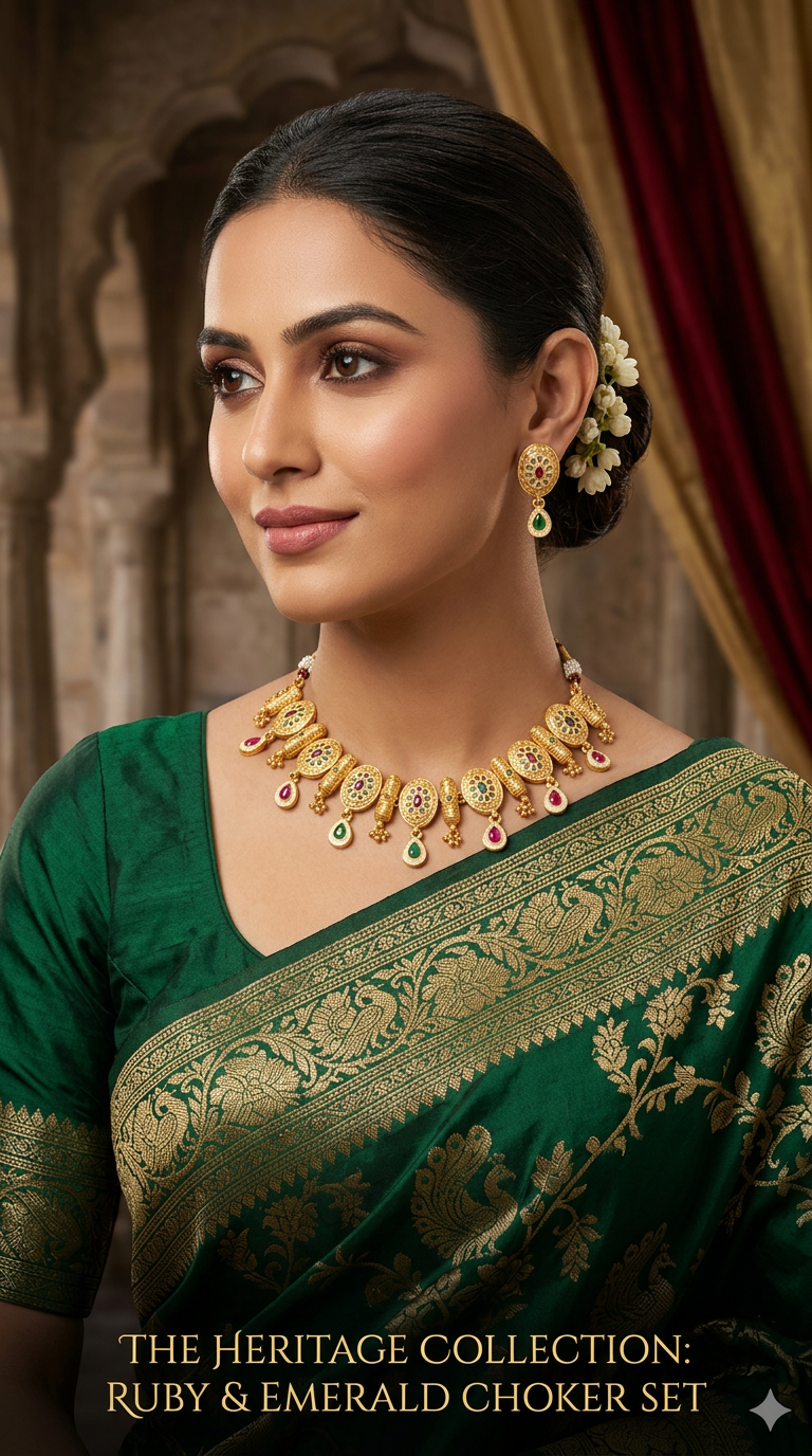 Traditional Golden Necklace view 2