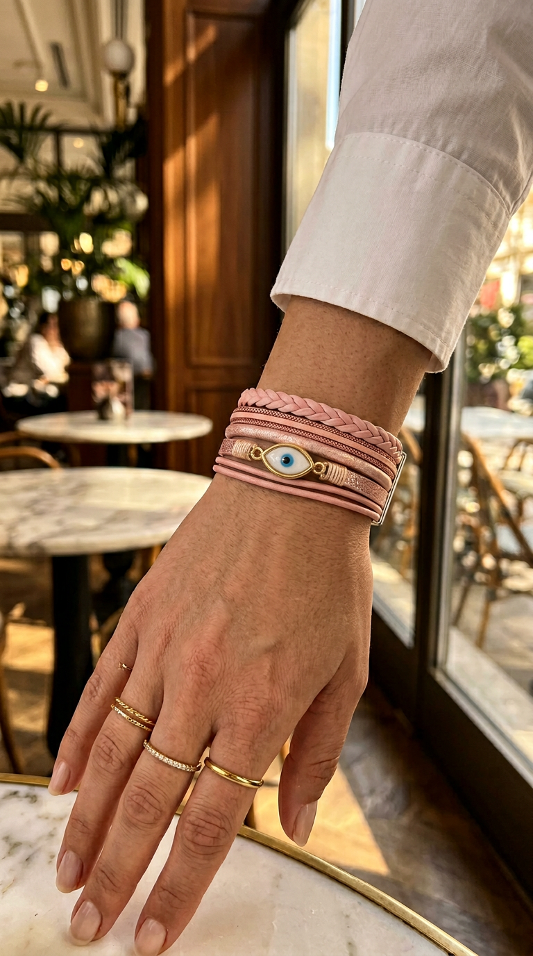 Elegant Pink Bracelet view 2