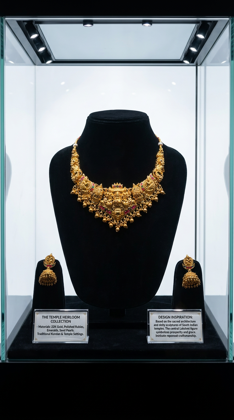 Traditional Temple Necklace Set view 2