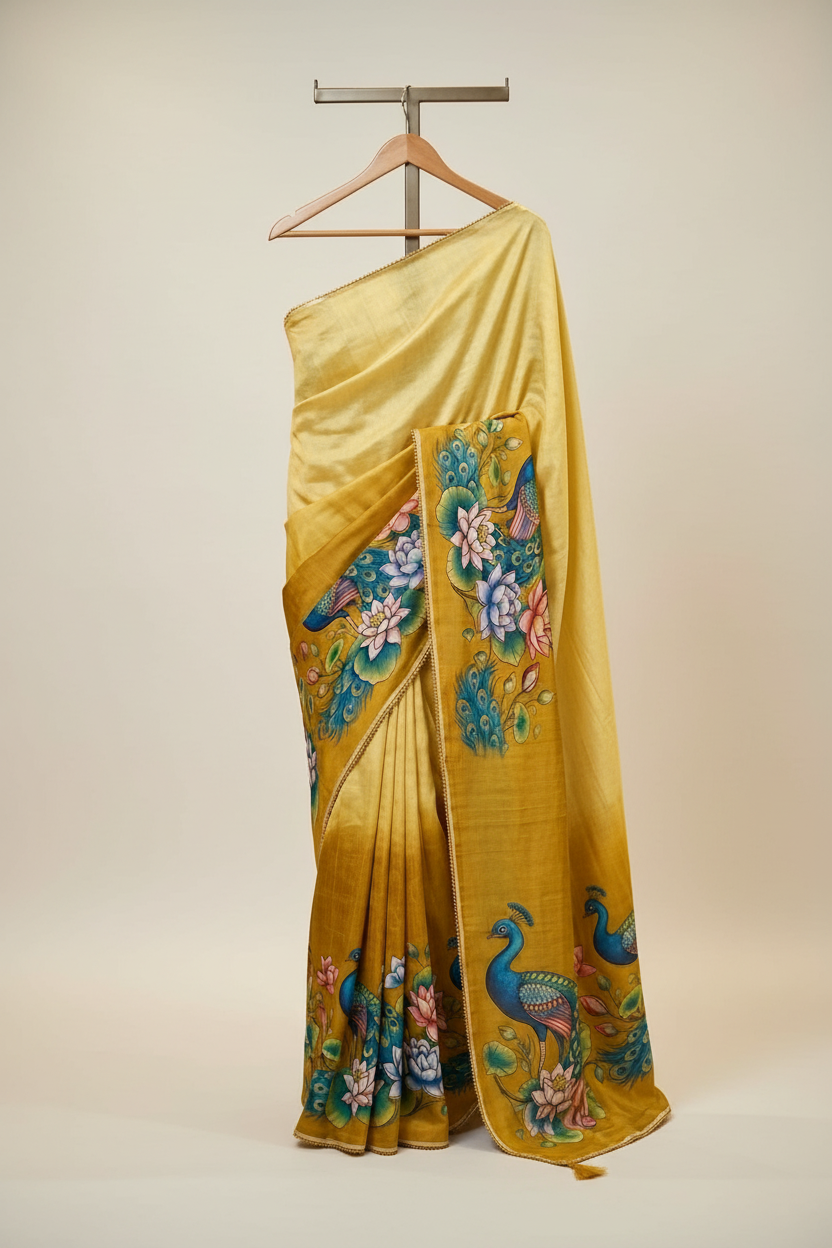 Peacock Motif  Saree view 2