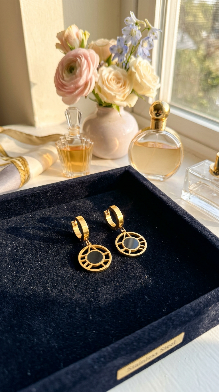 Glamorini Stainless Steel Earrings view 2