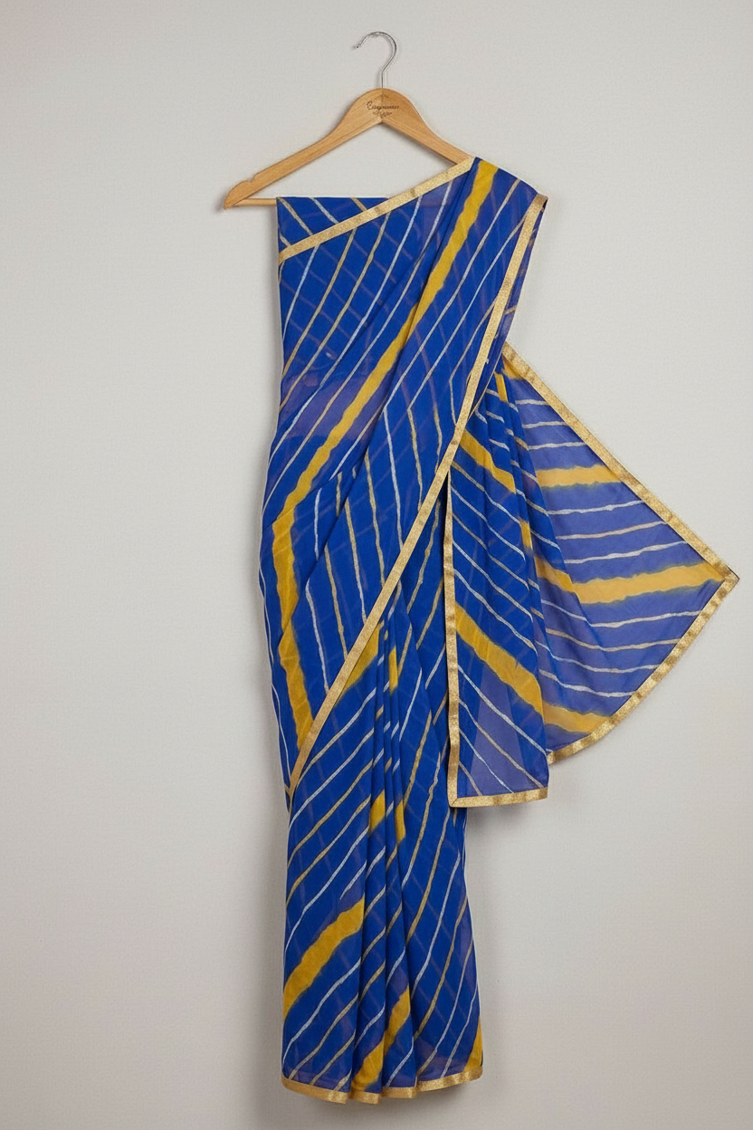 Royal Blue Bandhani view 2