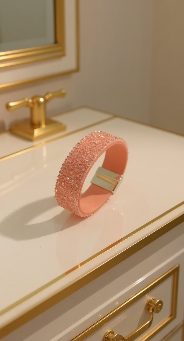 Peach Crystal Bracelet view 2