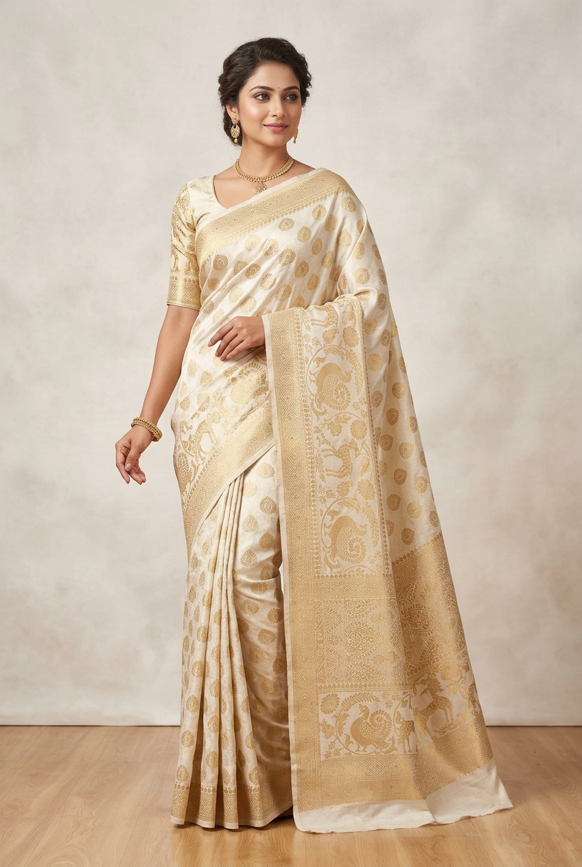 White Golden Dyeable view 2