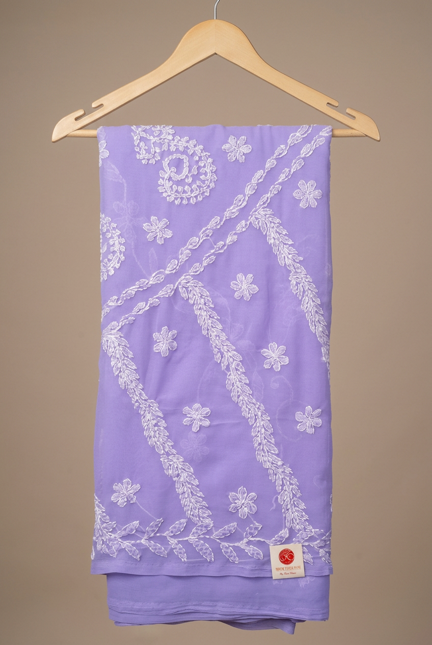 Lucknow Chicken Kari Saree 4 view 3