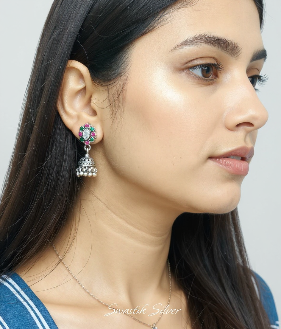 Traditional Jhumka Earrings view 3
