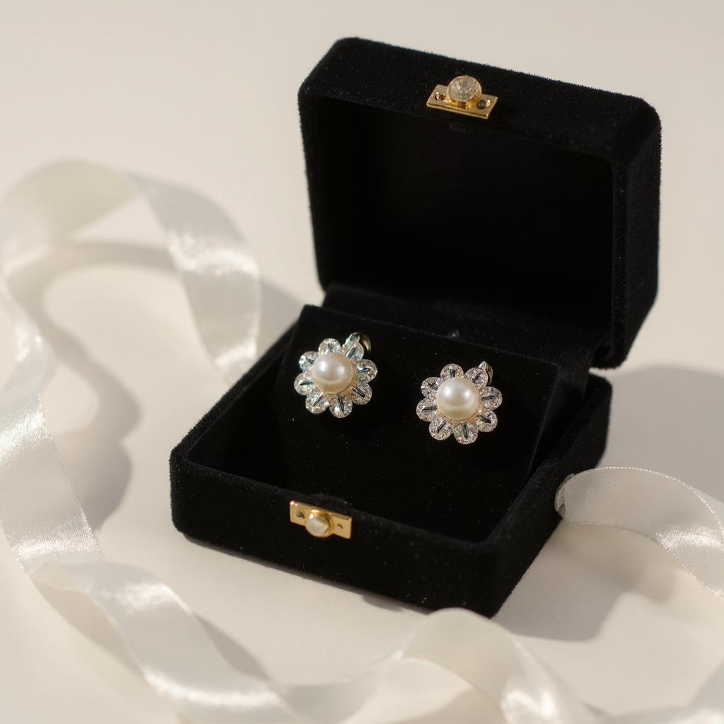 Floral Pearl Jewelry Set view 2