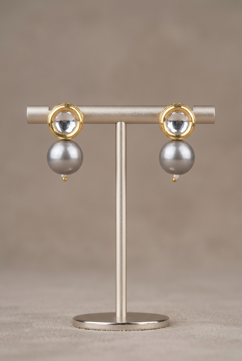 Grey Pearl Necklace view 2