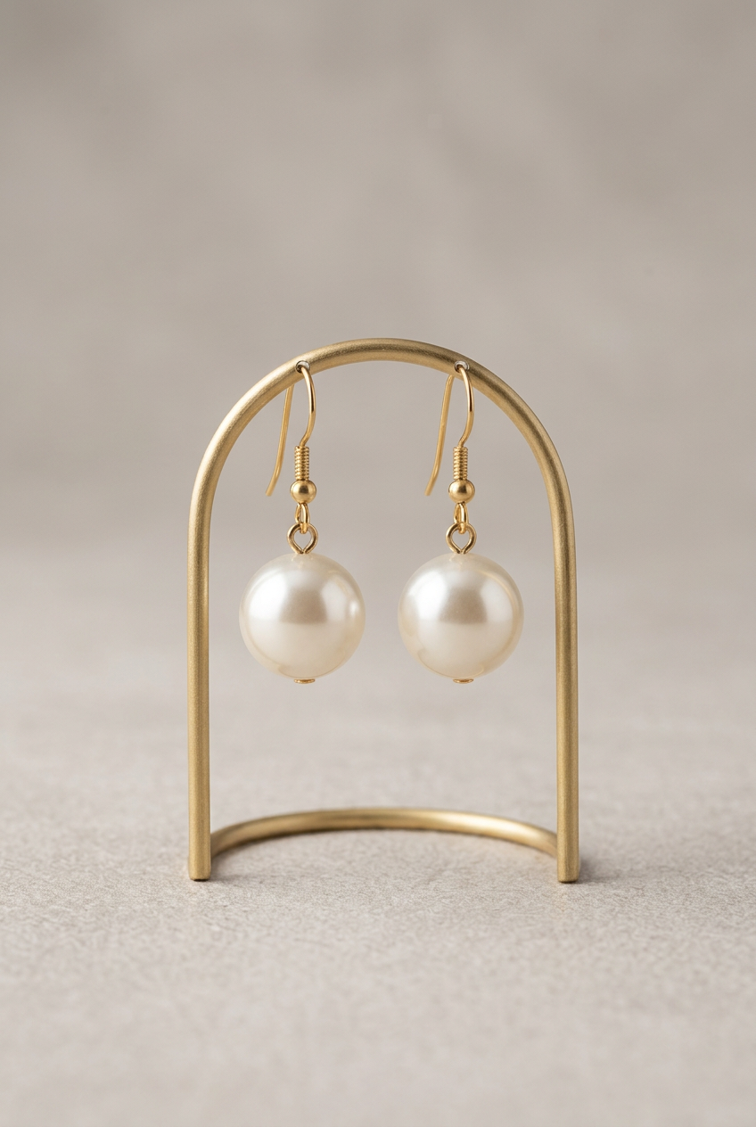 White Golden Pearl Necklace view 2