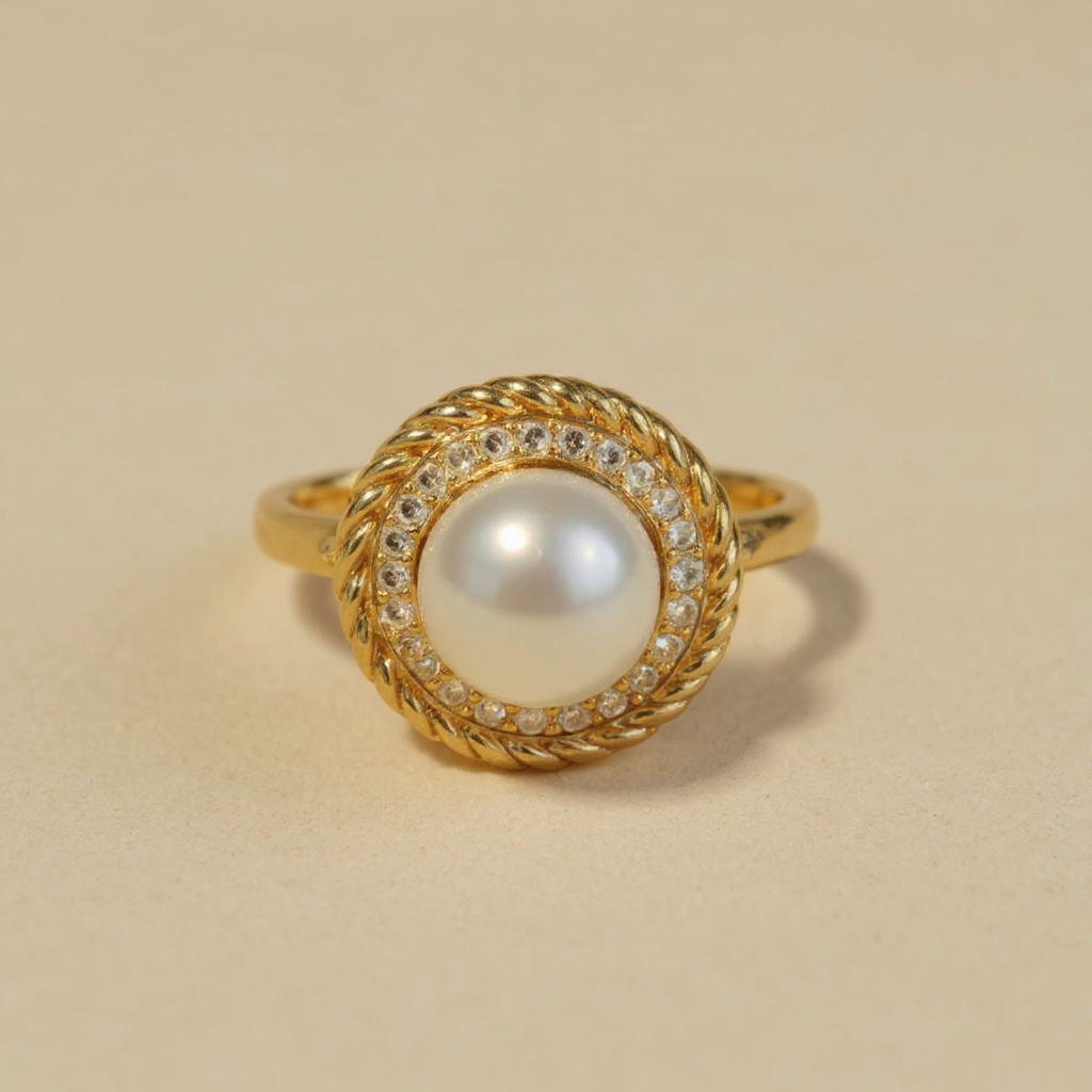 Elegant Pearl Ring view 2