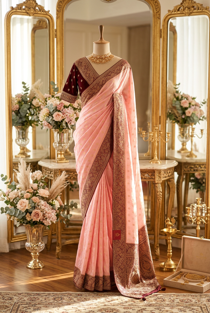 Banarasi Georgette Saree With Resham Border SAREE view 3