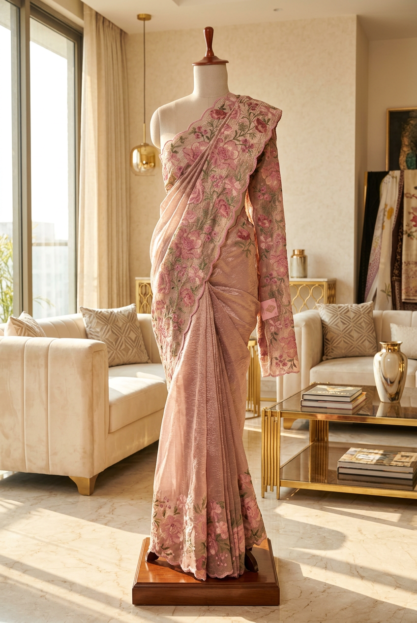 Designer Tissue Silk Saree view 3