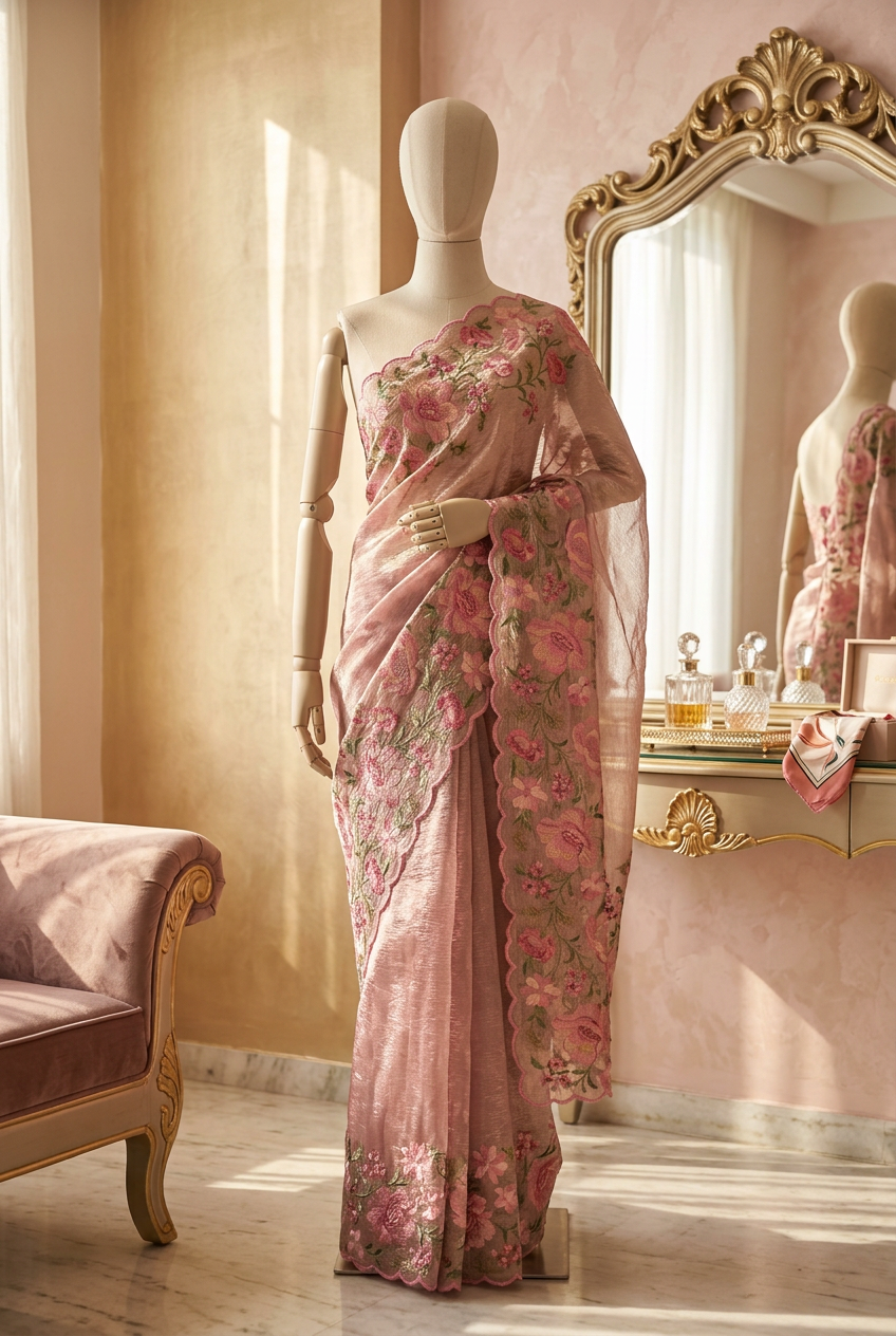 Designer Tissue Silk Saree view 4