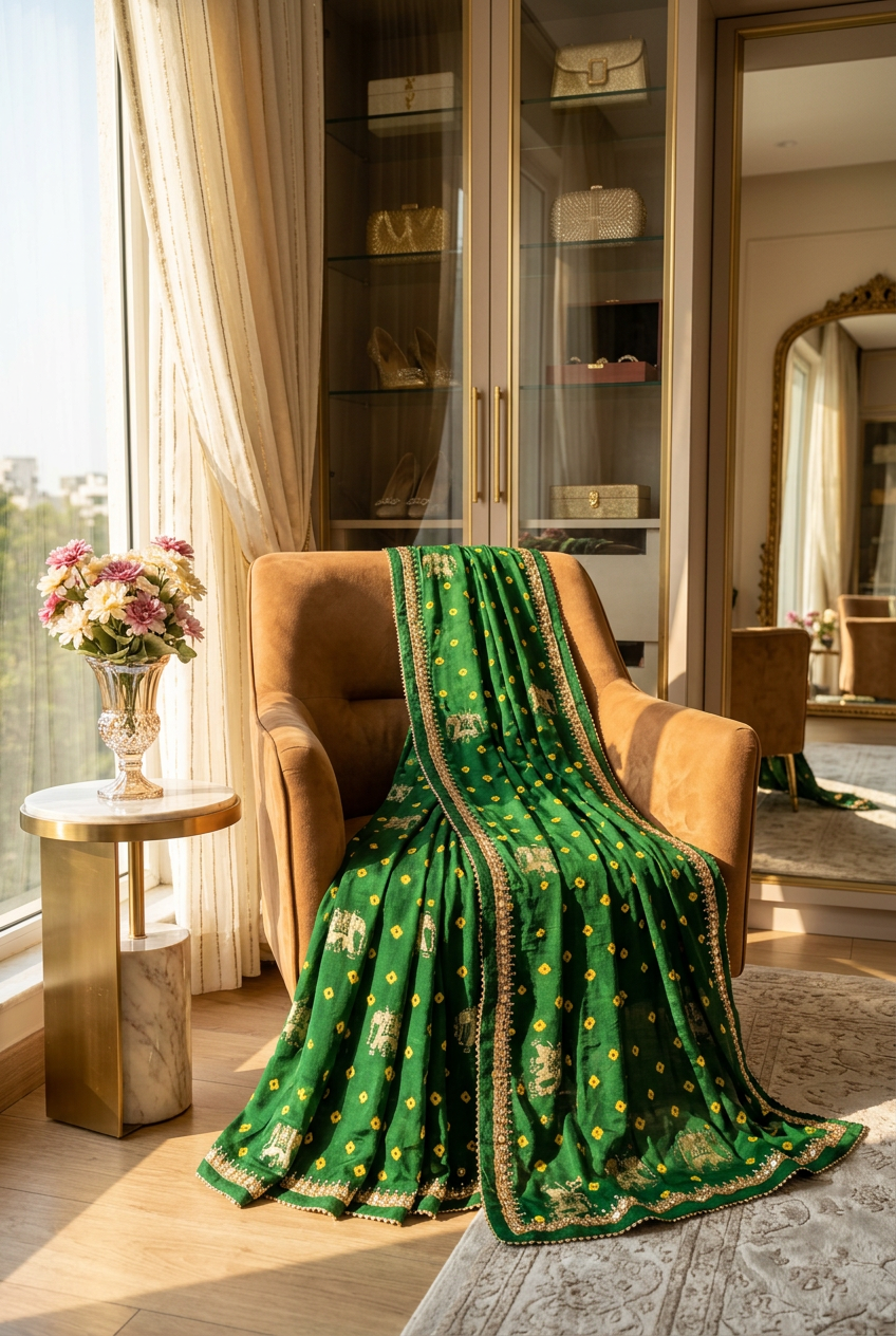 Badhani Silk Saree A view 5