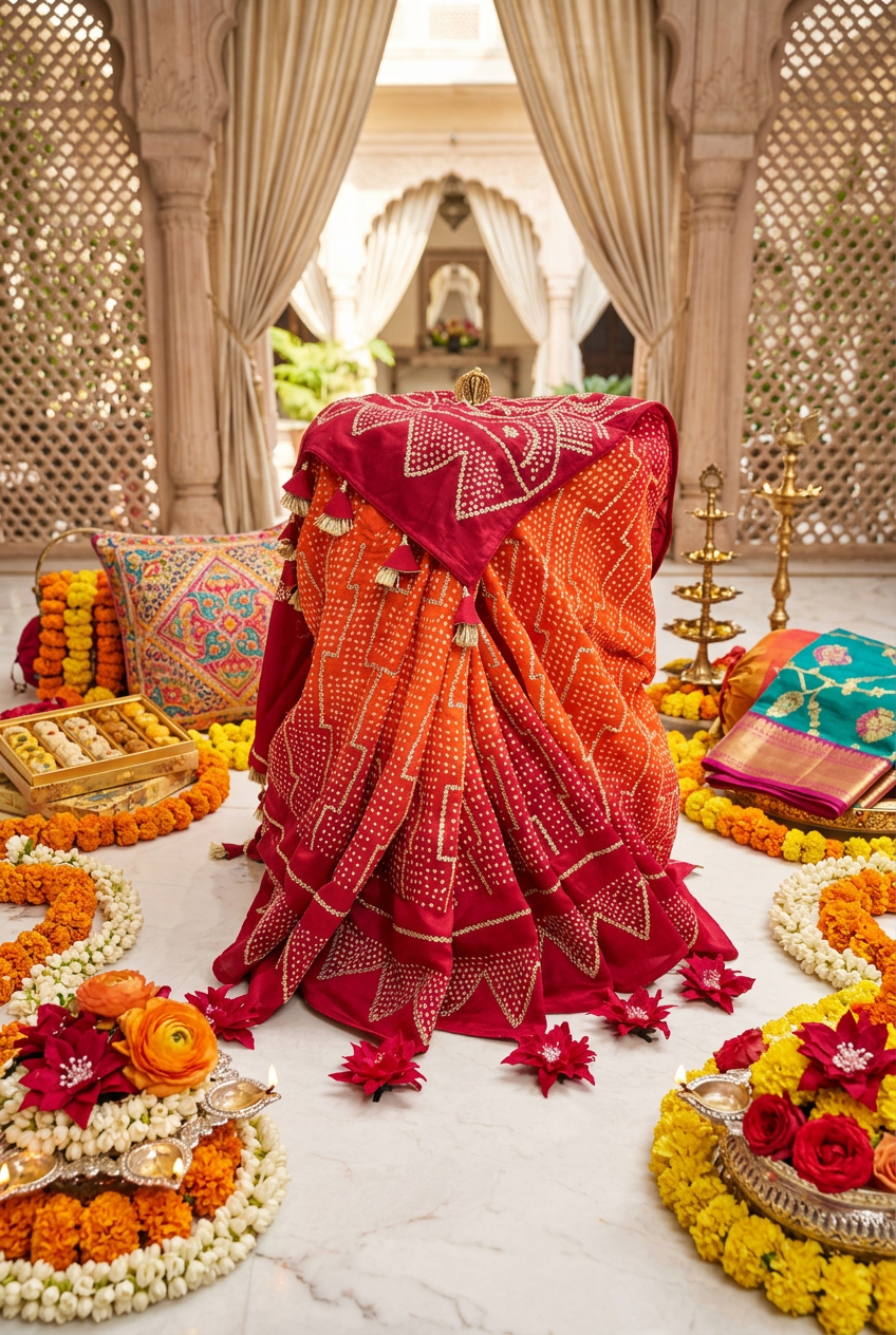 Designer Badhani Silk Saree S view 2