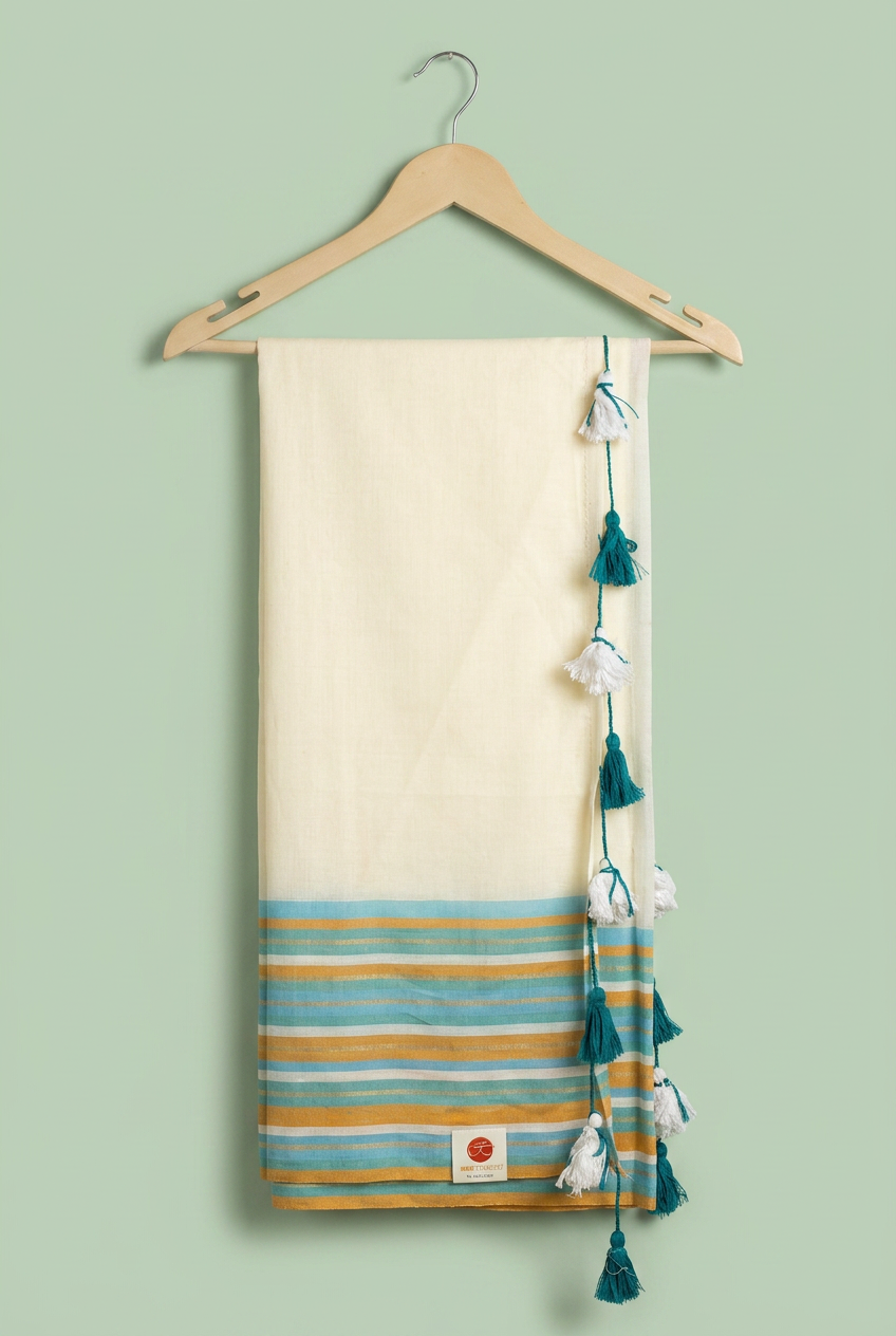 Soft Mull Cotton  Saree view 2