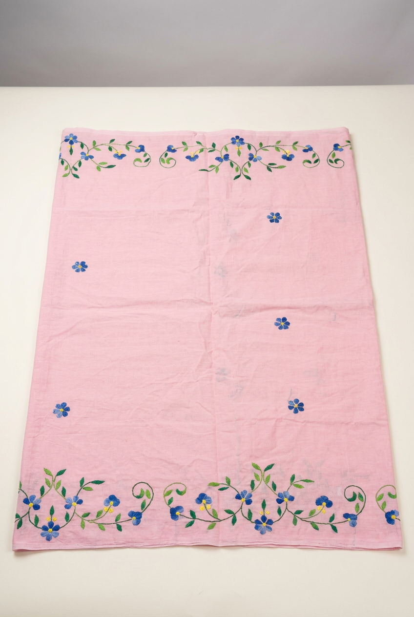 Pure Cotton Saree With Multi hand Embroidery view 2