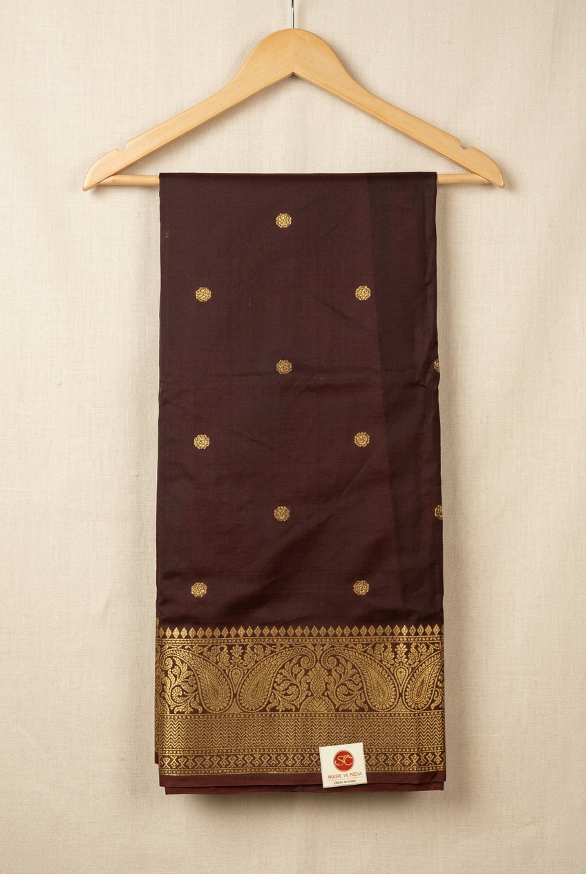 Zari Border Ethenic Semi Silk Saree view 5