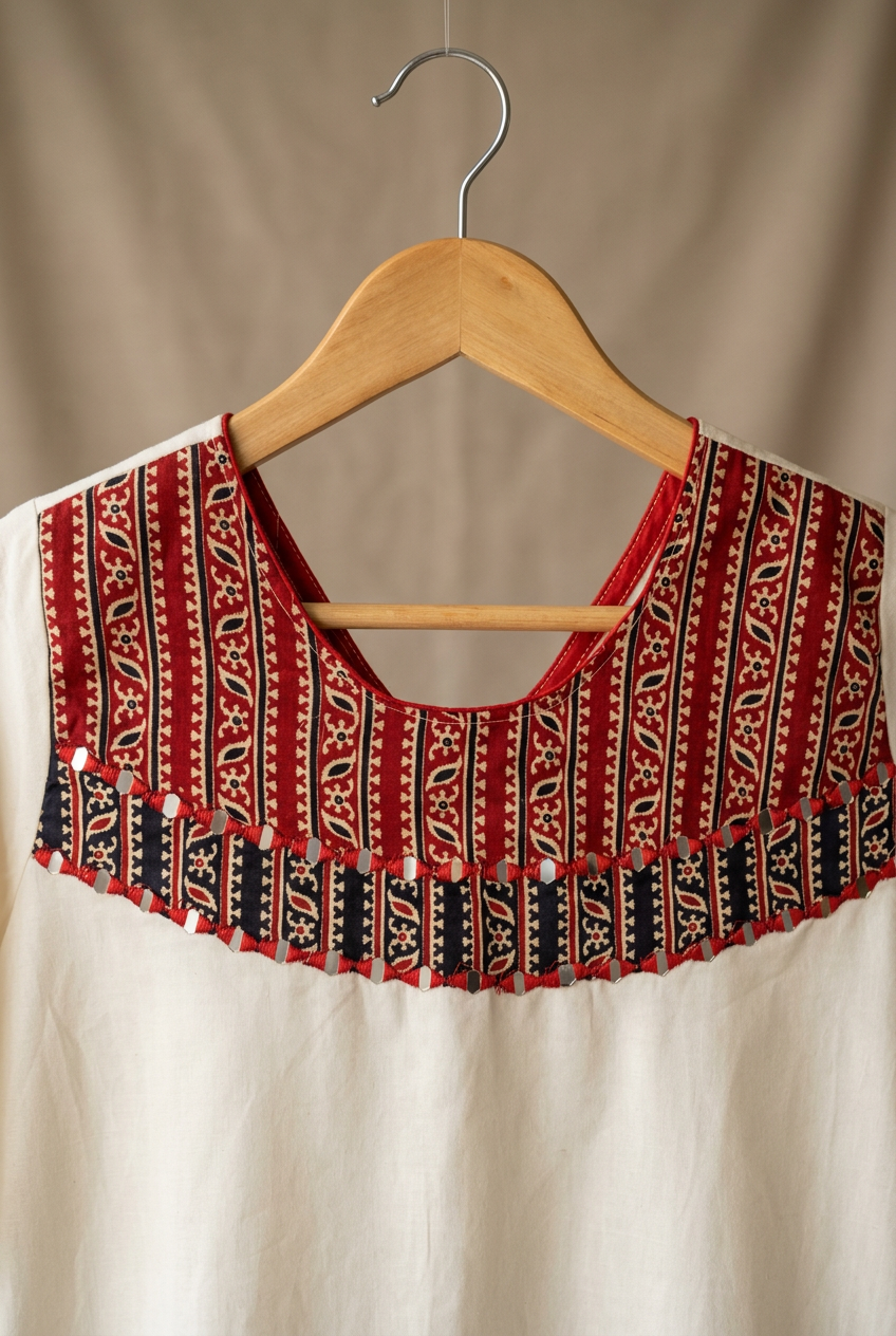 Blouse With Patch Work view 2
