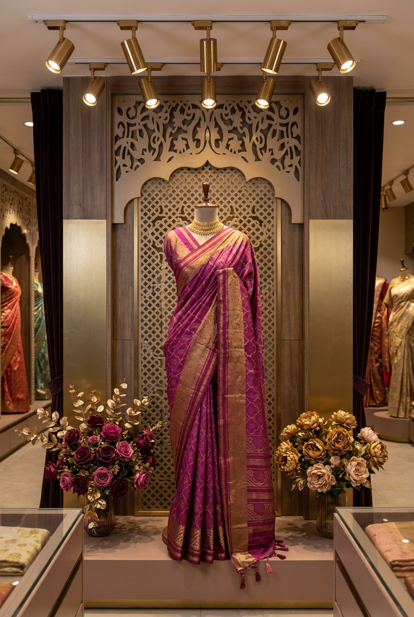 Art silk all over weaving saree view 3