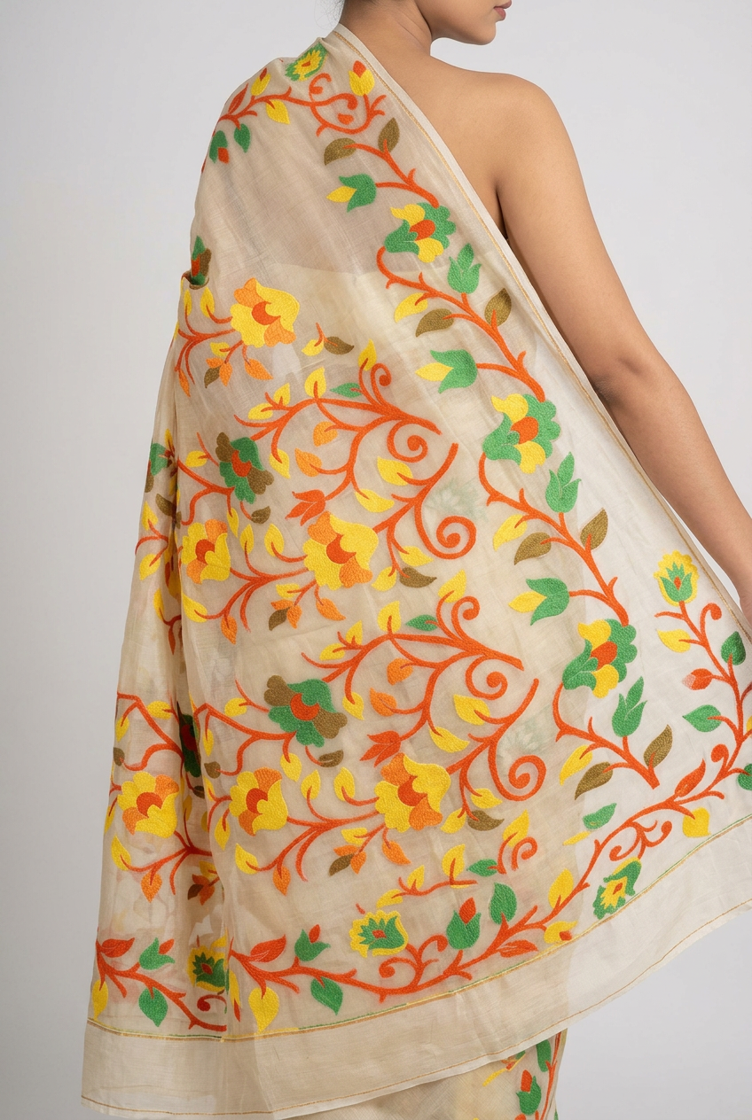 Dhakai Jamdani Cotton Saree view 2