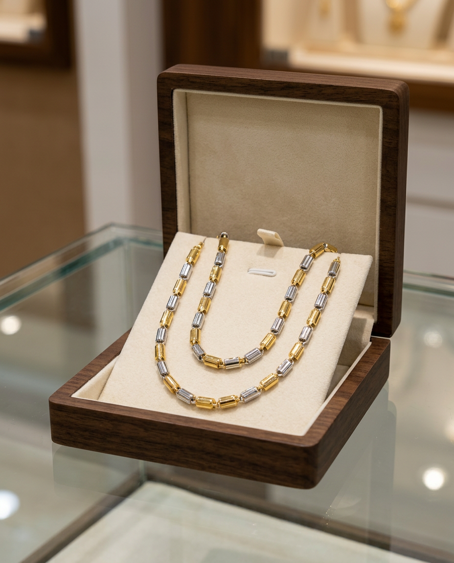 Elegant Three-Tone Chain view 2