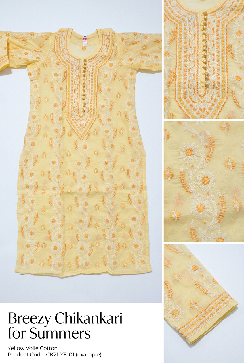 Chikankari Kurta by Bel Boota view 2