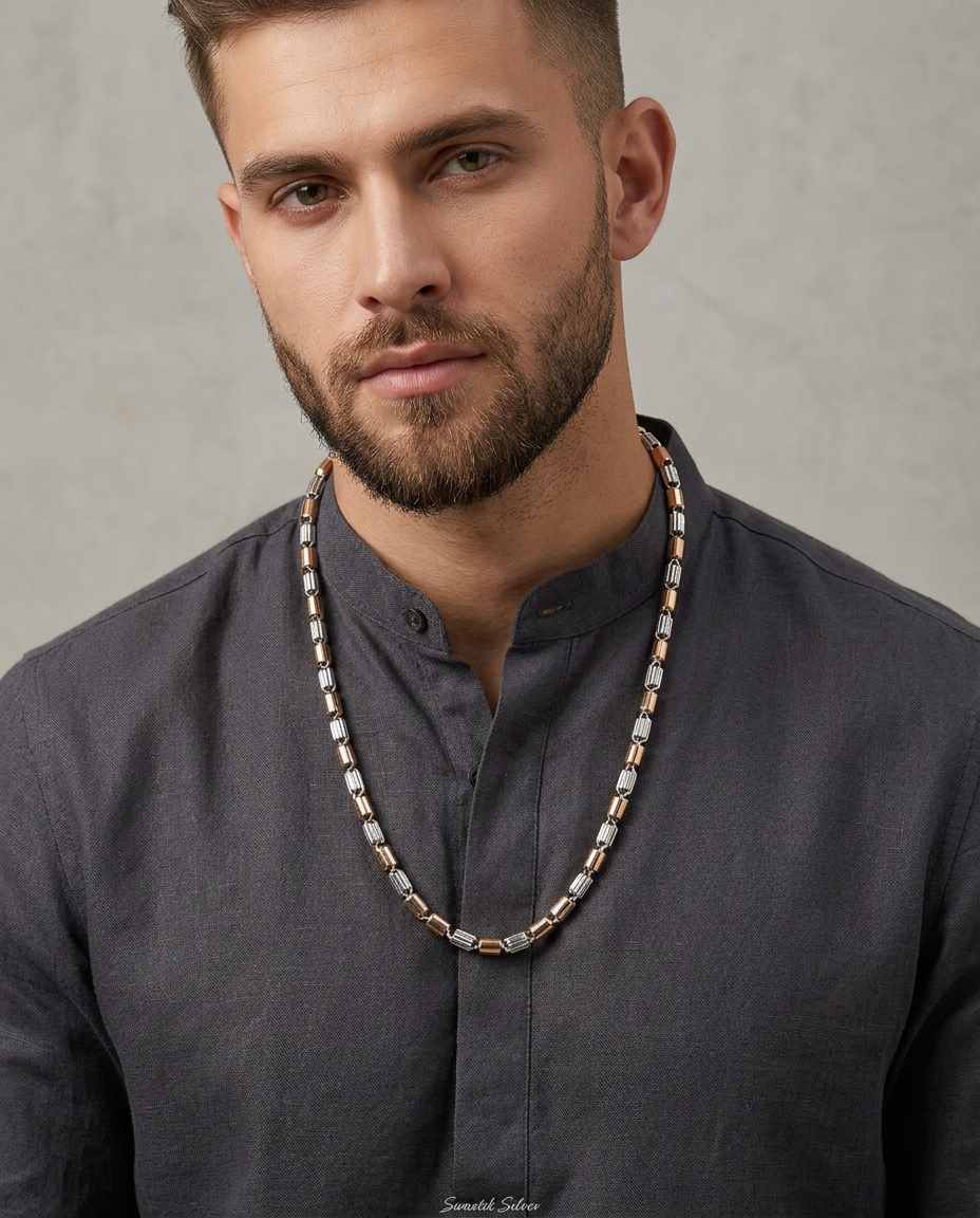 92.5 Dual Tone Unisex Neck Chain view 2