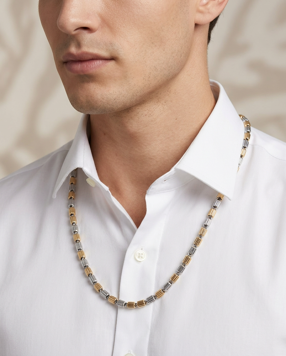 92.5 Dual Tone Unisex Neck Chain view 3