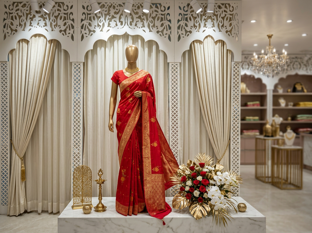 Designer Silk dola silk with bandhani view 5