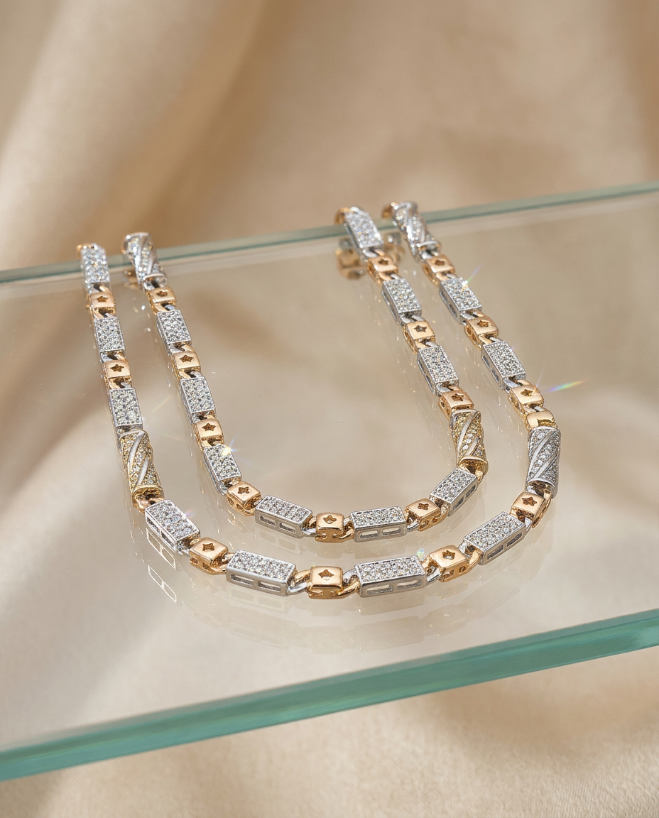 Dual Tone Silver Chain view 3