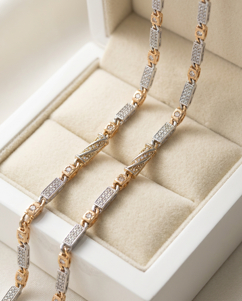 Dual Tone Silver Chain view 2