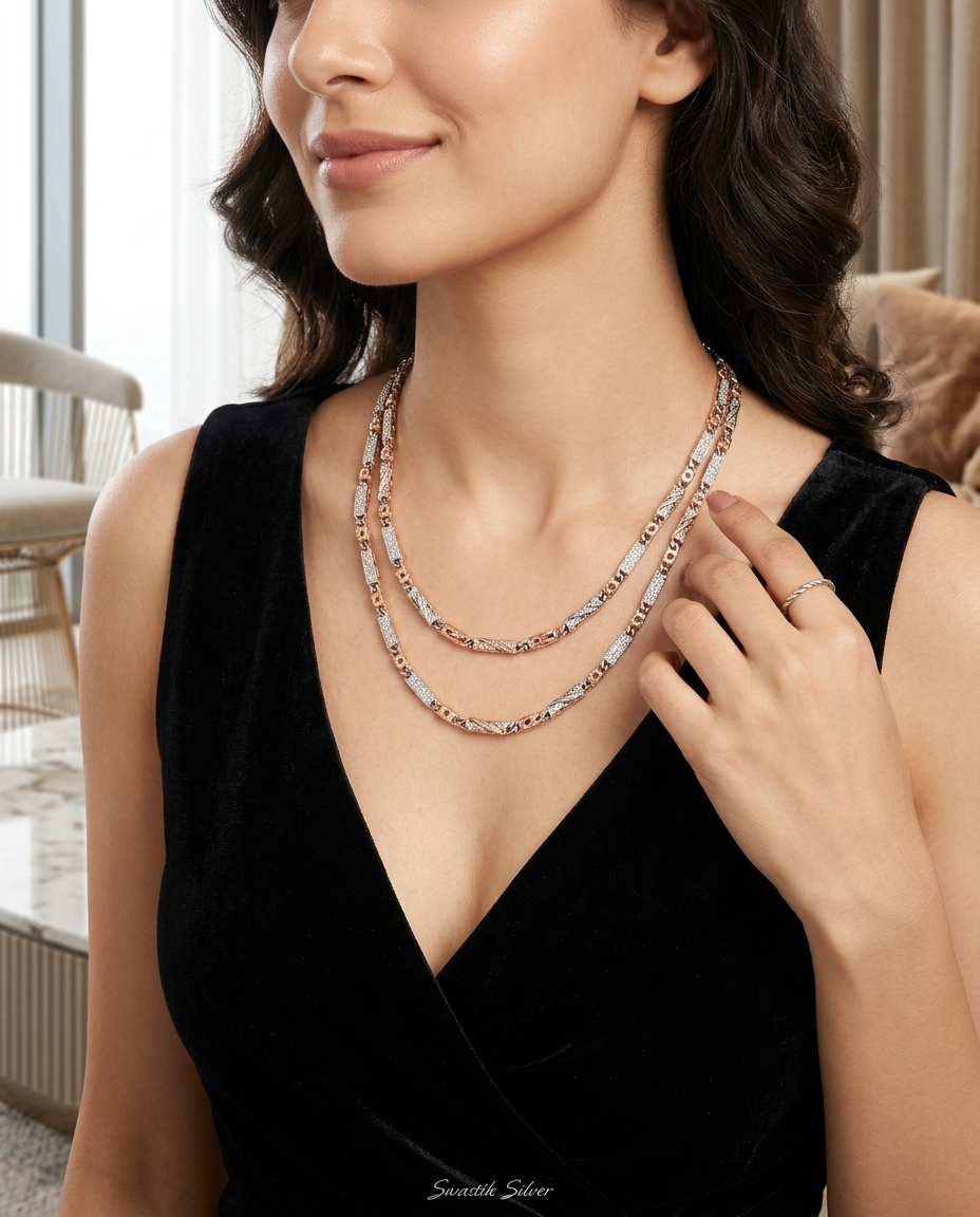 Dual Tone Silver Chain view 5