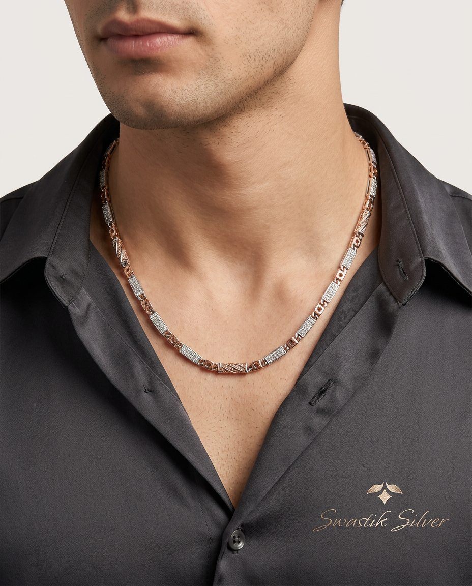Dual Tone Silver Chain