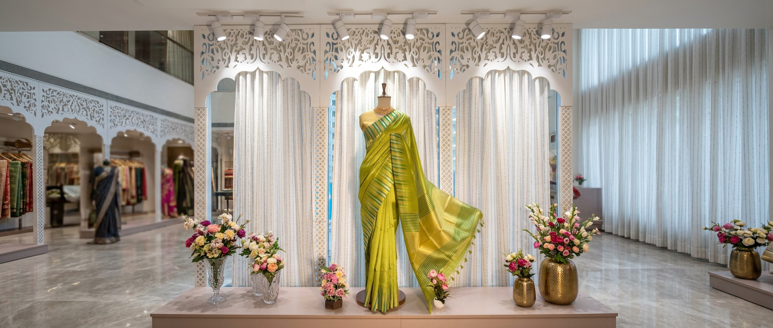 Art silk saree with weaving . view 3