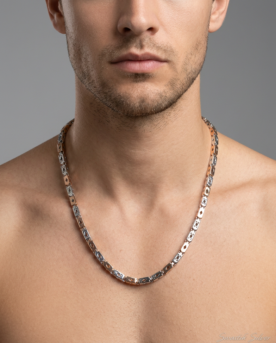 Barfi Cut Hollow Chain view 2